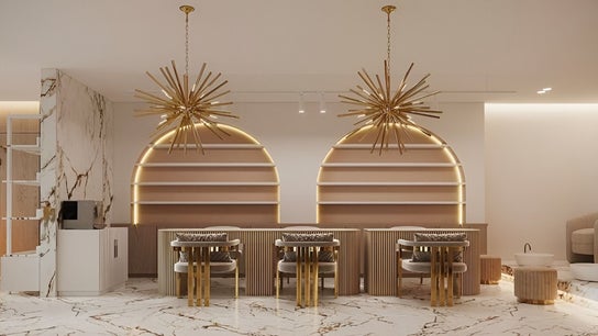 Luxurious interior with golden decor at By hope aphena @ wigston, Wigston, England, GB.