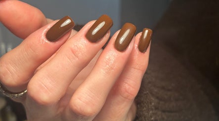 Stylish brown manicure by Studio By hope aphena Nails | Brows | Waxing in Leicester, England, GB.