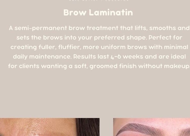 Brow lamination treatment at Studio By hope aphena Nails | Brows | Waxing, Leicester, England, GB.