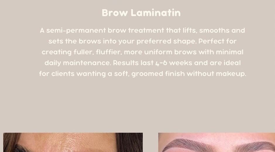 Brow lamination treatment at Studio By hope aphena Nails | Brows | Waxing, Leicester, England, GB.