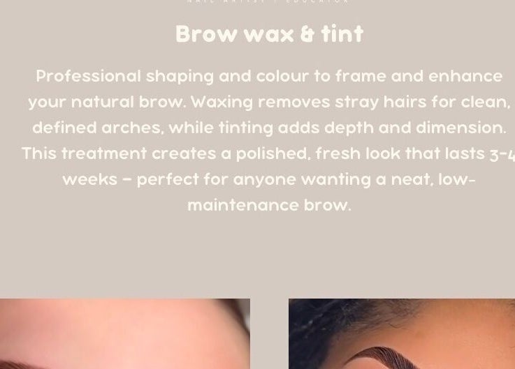 Brow waxing and tinting service at Studio By hope aphena Nails | Brows | Waxing in Leicester, England, GB.