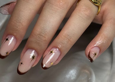 Unhas com design de estrelas no Nail Designer em Braga, Braga, PT.