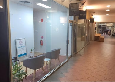 Interior of Metta Therapies, Adelaide, South Australia, AU, showcasing calming decor and seating area.