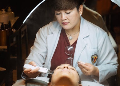 Relaxing facial treatment at Studio Spa Iloilo, Iloilo City, Western Visayas, PH with soothing ambiance.