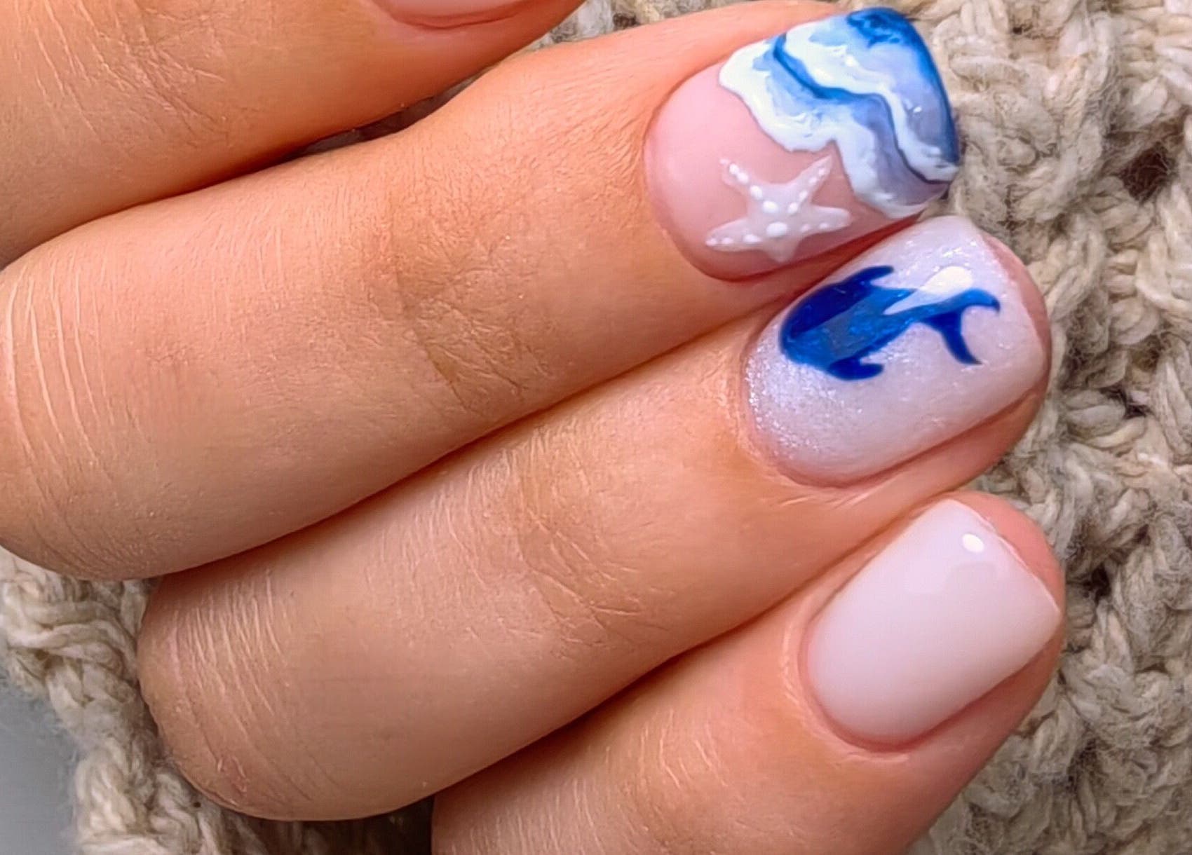 Нокти с морски дизайн в Gery Nail Art, Бургас, България, BG.