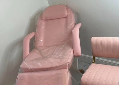 Pink treatment chair at Beauty and Aesthetics Lodge, London Colney, England, GB, offering premium comfort.