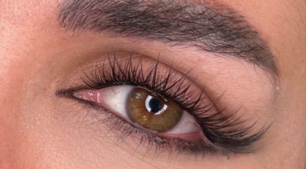 Close-up of eyelash extensions at Roshy Eyelash Extensions & Brows Norwest, Baulkham Hills, New South Wales, AU.