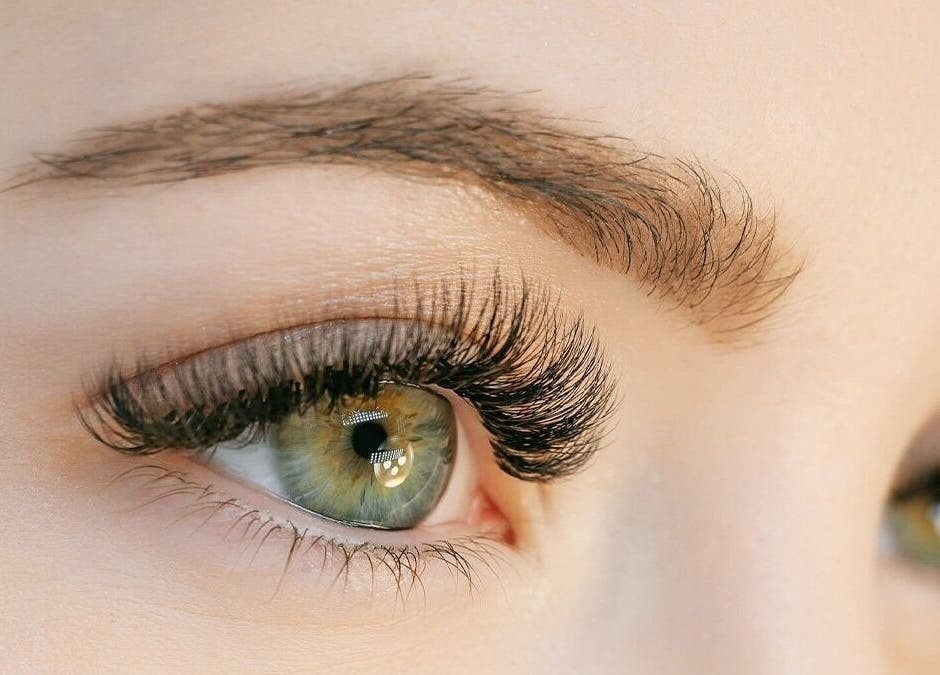 Close-up of perfectly styled eyelashes from Roshy Eyelash Extensions & Brows Norwest, Baulkham Hills, New South Wales, AU.