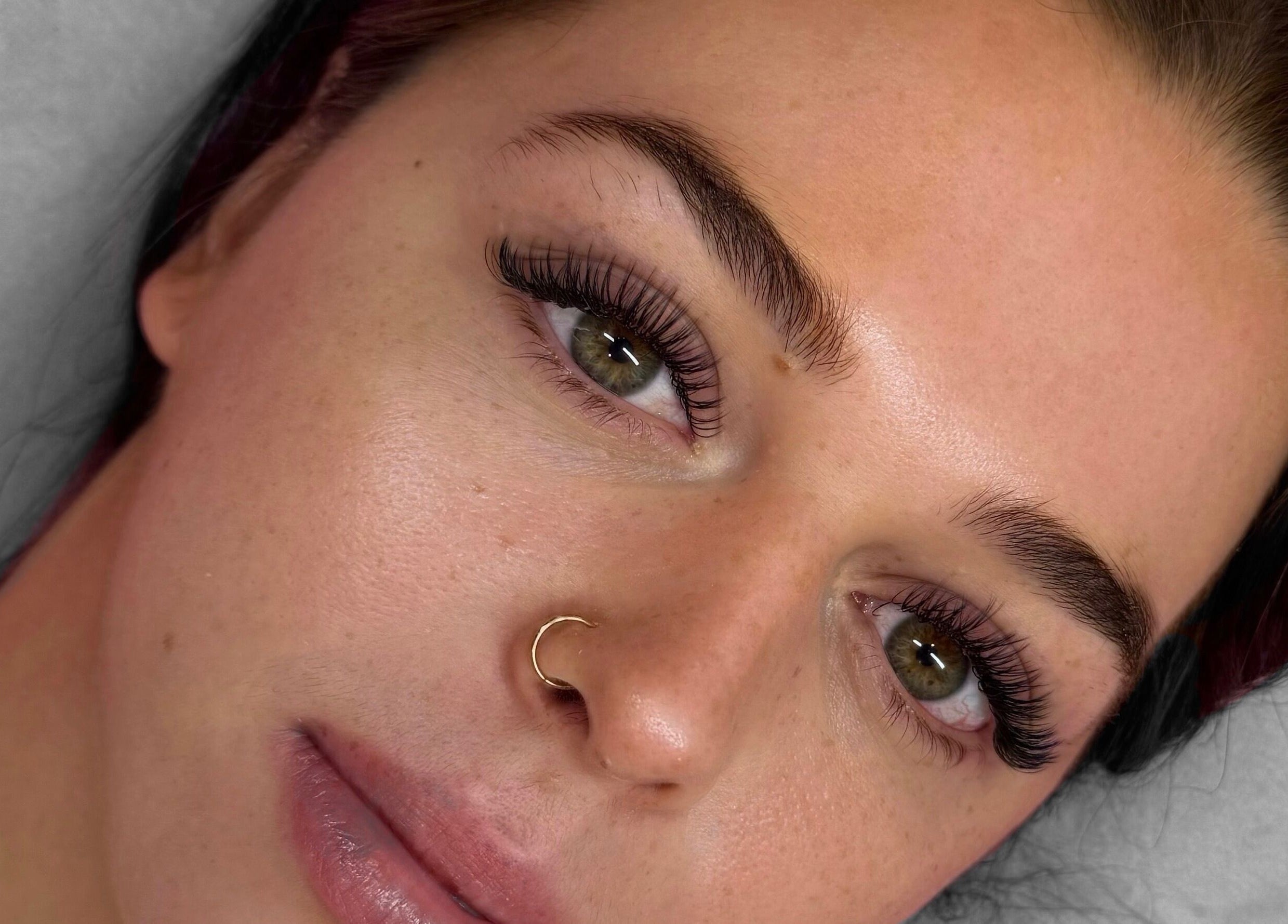 Close-up of eyelash extensions at Fabulash, Burleigh Waters, Queensland, AU, showcasing intricate beauty details.