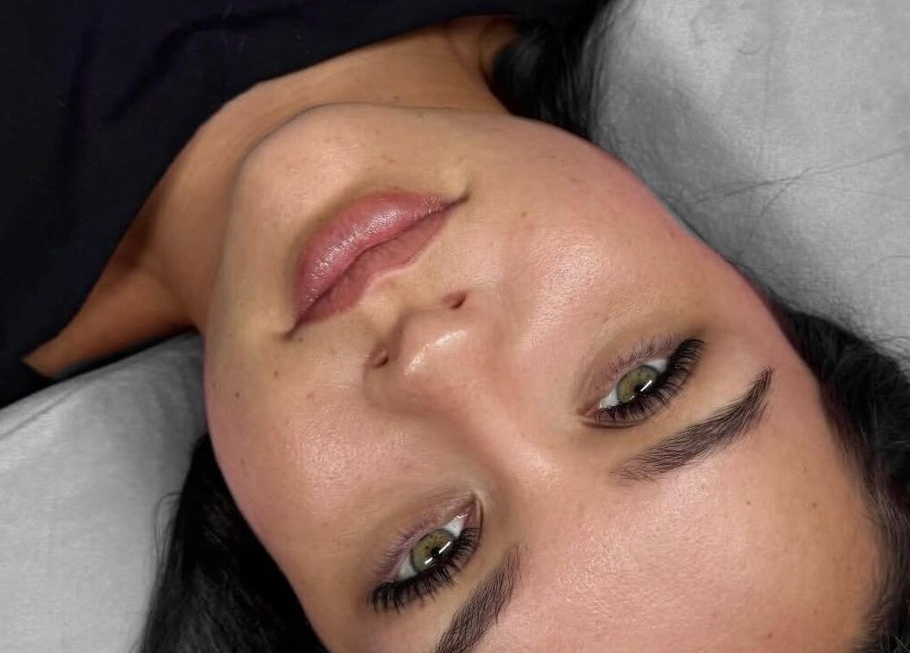 Close-up of serene face with enhanced lashes at Fabulash, Burleigh Waters, Queensland, AU.