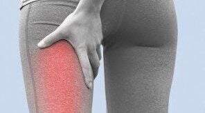 Muscle therapy at Nathan Burns Acupuncture, Melbourne, Victoria, AU, targeting thigh pain relief.
