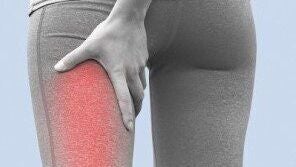 Muscle therapy at Nathan Burns Acupuncture, Melbourne, Victoria, AU, targeting thigh pain relief.