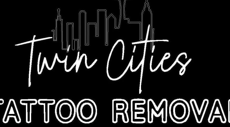 Logo of Twin Cities Tattoo Removal Shop 1, 337 Urana Rd Lavington, showcasing urban skyline design.