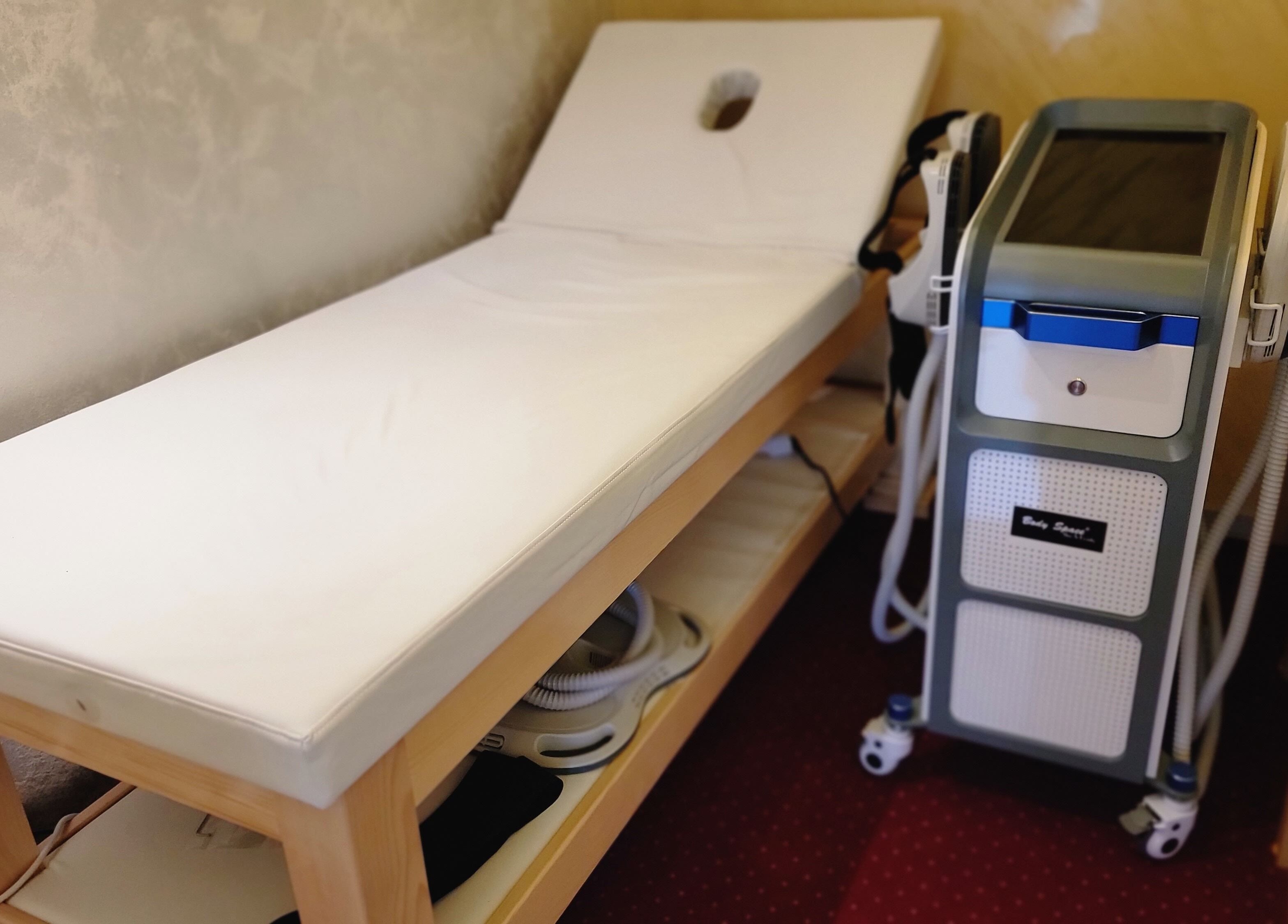 Prostor za uljepšavanje u Mia Body Space Novi Beograd, Београд, RS, s krevetom i opremom.