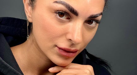 Close-up of a woman's face highlighting brow treatment at BRYA Beauty in Coquitlam, British Columbia, CA.
