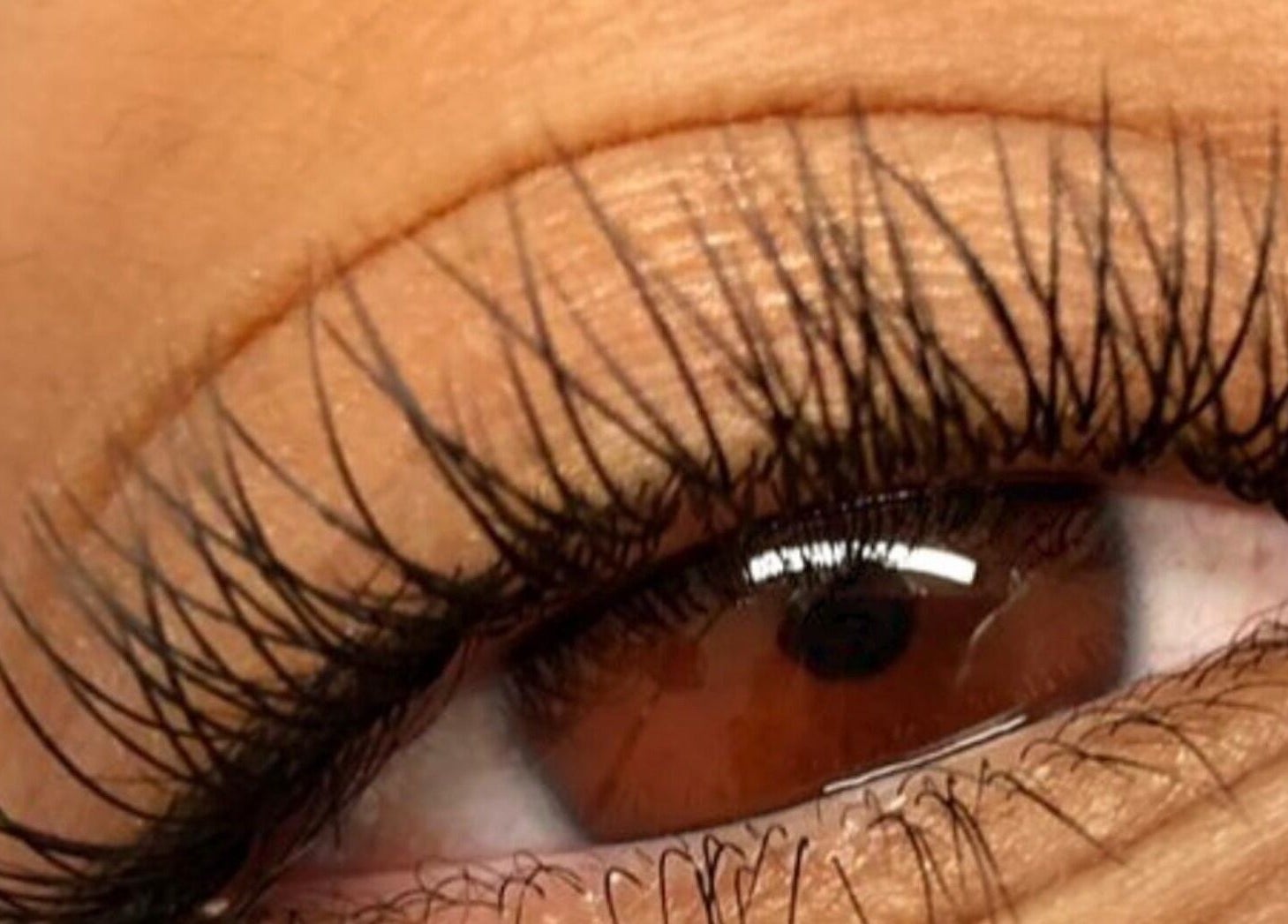 Close-up of expertly crafted eyelashes at Inv Beauty Bar, Toronto, Ontario, CA, showcasing stunning lash work.