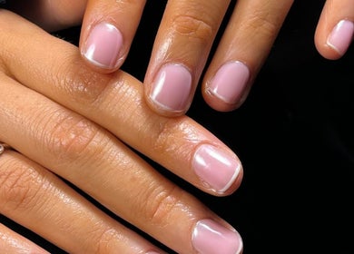 Fresh pink manicure at Lux Nails in Galway, County Galway, IE showcasing glossy, stylish nails.