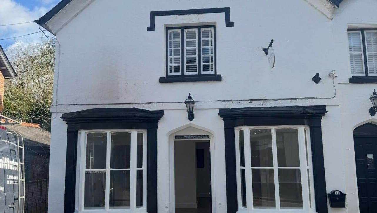 Front view of Calma Salons - Lymm featuring classic architecture in Lymm, England, GB.