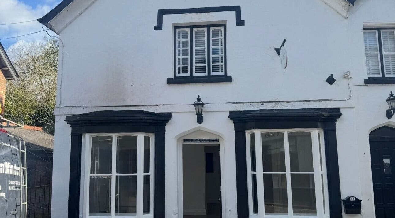 Front view of Calma Salons - Lymm featuring classic architecture in Lymm, England, GB.