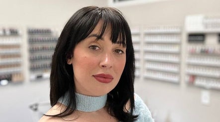 European Manicure in Davenport, Iowa, US offers elegant nail color options on display.