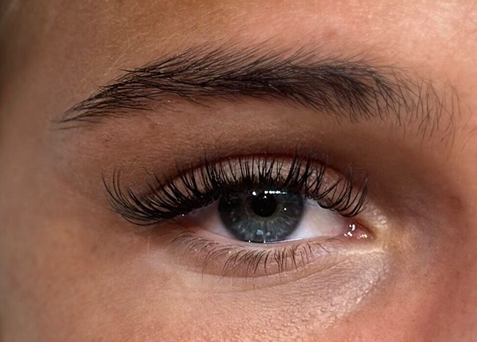 Close-up of a beautifully styled eye highlighting elegant lashes at Beauty by Maisy York, York, England, GB.