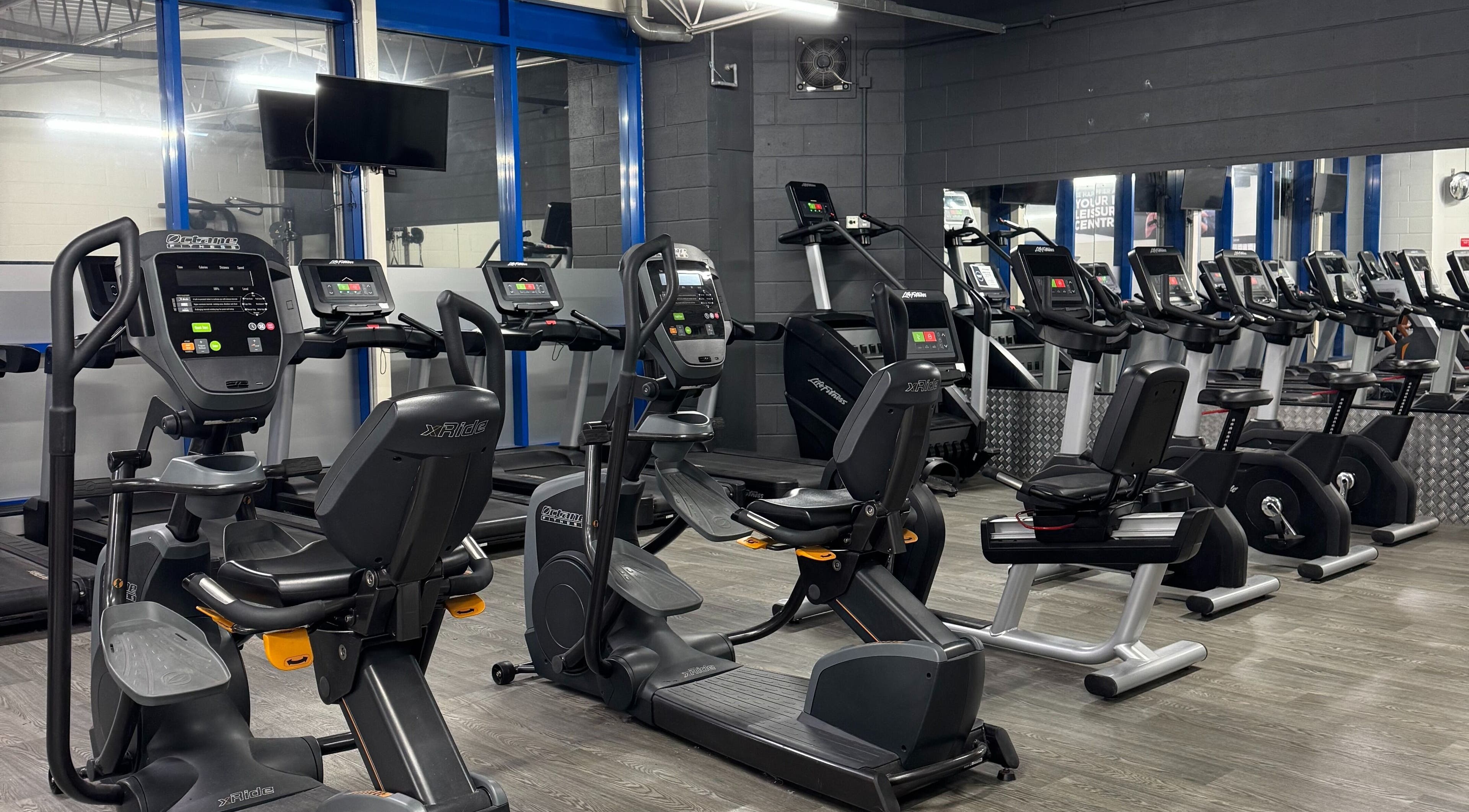 Modern gym with exercise machines at Jess Lillington Personal Trainer - Scotch Horn, Nailsea, England, GB.