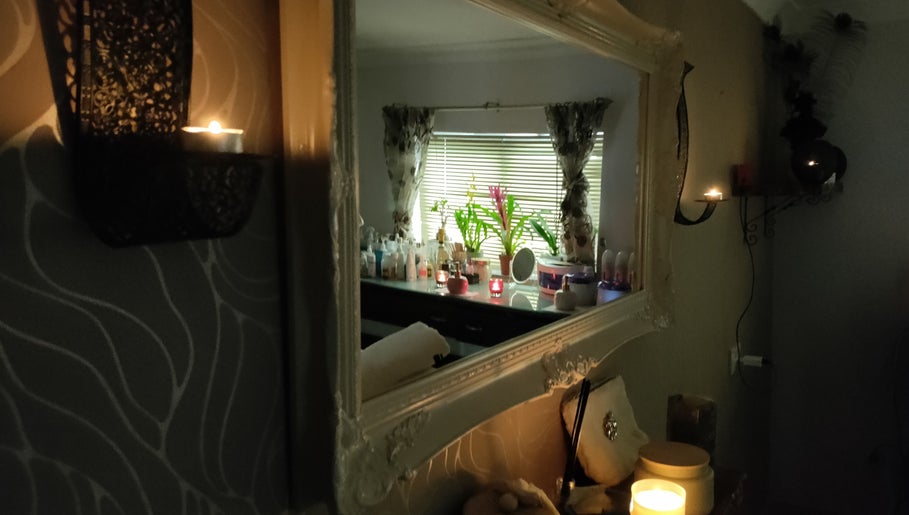 Elegant mirror reflection of a cozy beauty room at S&M beauty and nails, Qawra, Malta, MT.