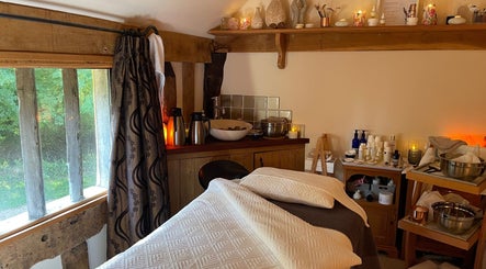 Relaxing treatment room at Ethical Boutique - Organic Skincare Studio, Bury St Edmunds, GB.