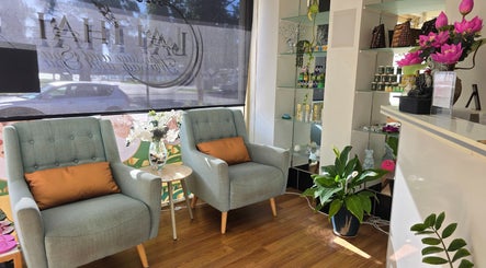 Inviting reception area at Lai Thai Massage and Spa, Mandurah, Western Australia, AU with elegant seating.