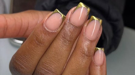 Elegant gold-tipped nails at The Ascent Aesthetics, Midrand, Gauteng, ZA. Perfect for a stylish touch.