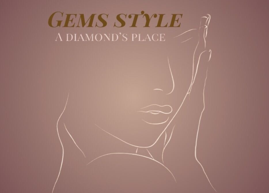 Illustration élégante d'un visage féminin chez Gems Style Official, Montréal, Québec, CA.