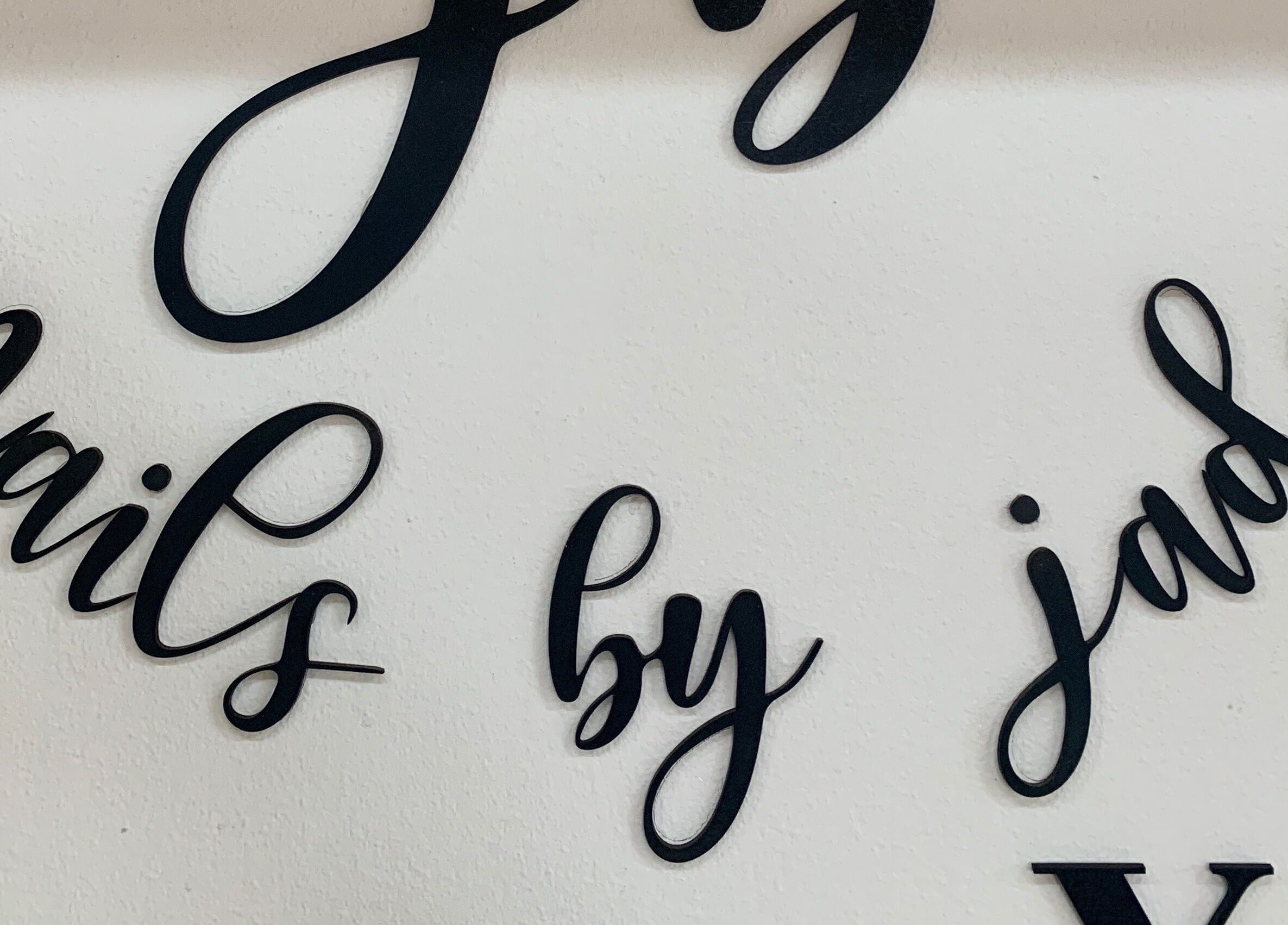 Elegant wall sign at Nails By Jade in Pietermaritzburg, Kwazulu-natal, ZA, showcasing artistic lettering.