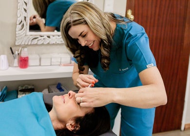 Dr. Jeanine Cronje provides aesthetic treatment at her clinic in Pretoria, Gauteng, ZA.