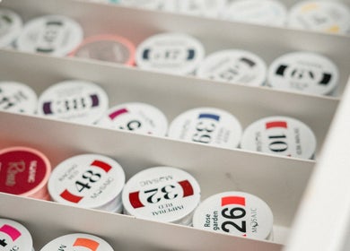 Array of colorful nail gel pots at DIΛNΛ LISSOVΛ | Küünetehnik, Tallinn, Harju maakond, EE.