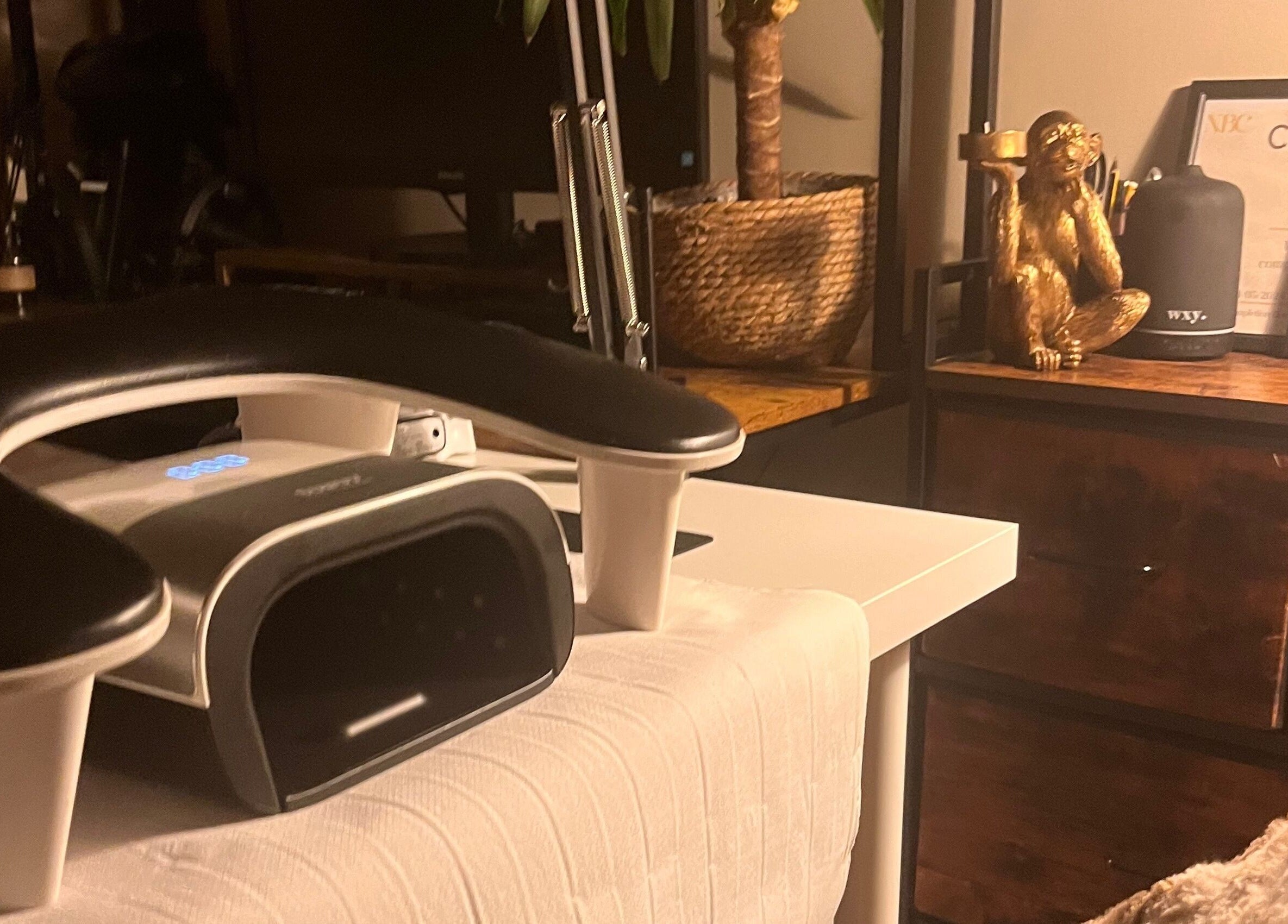 Cozy nail salon at Nails by Kara May in Bridport, England, GB with modern equipment and decor.