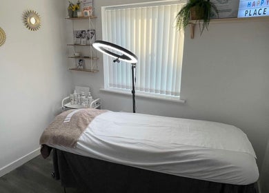 Calming treatment room at Julia Plas Skin Alsager (Home based), Stoke-on-Trent, England, GB.