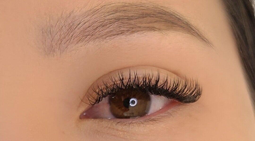 Close-up of elegant eyelash extensions at Nettb Beauty in Winnipeg, Manitoba, CA.