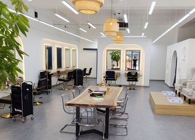 Modern interior of Serahair By Seoul Korea Salon in Johor Bahru, Johor, MY, featuring chic salon chairs.