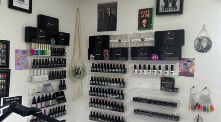 Nail products display at Savage Skin and Beauty, Stockton-on-tees, England, GB, showcasing vibrant hues.