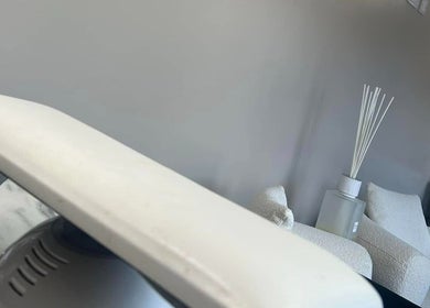 Modern seating and decor at Nails by Aims Xo, Bolsover, England, GB, showcasing elegant salon ambiance.