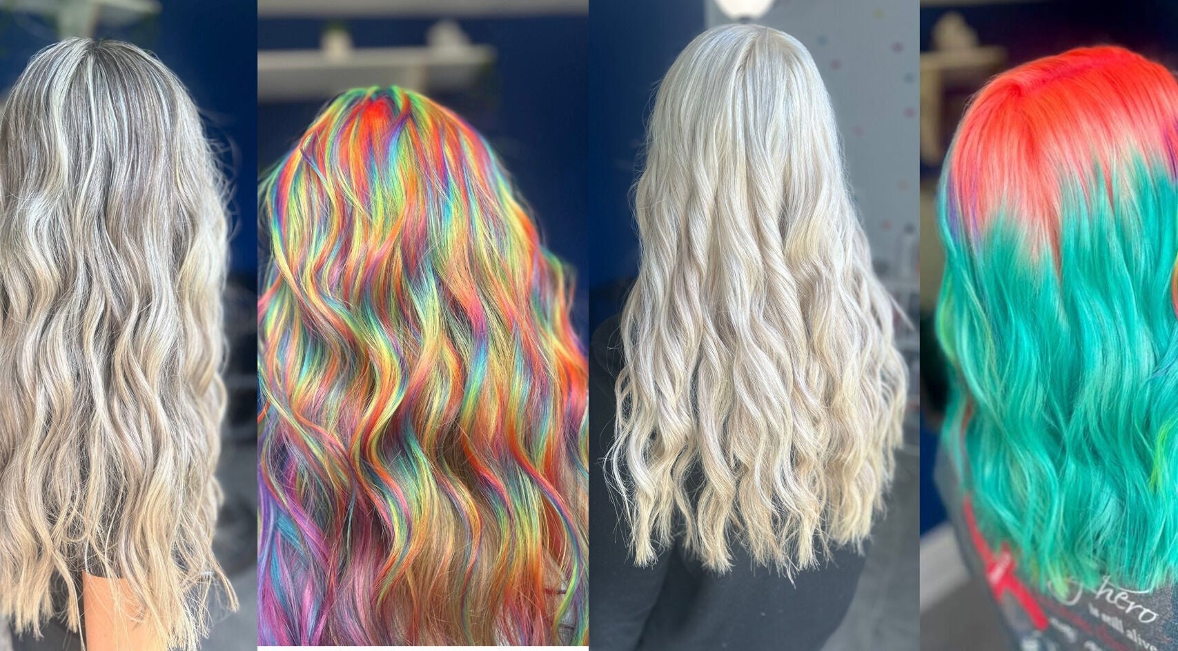 Diverse hair colors at Mads.Hair.Memo, Monticello, Iowa, US, showcasing vibrant and natural hair styles.