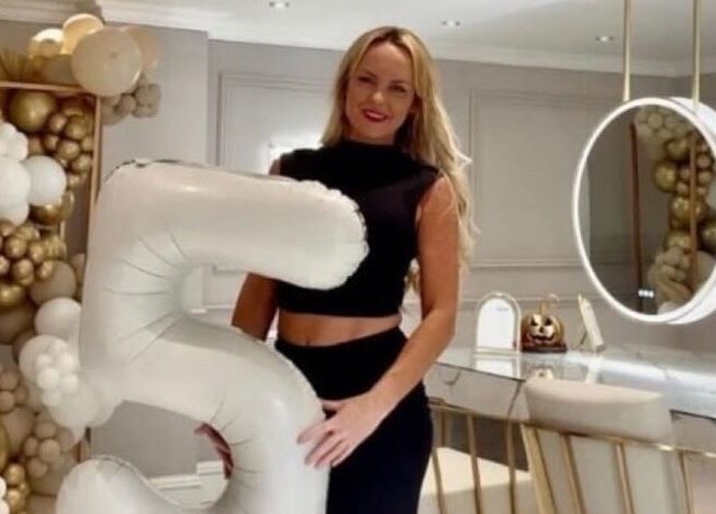 Elegant interior of Secret Salon, Pucklechurch, England, with chic decor and a stylish balloon display.