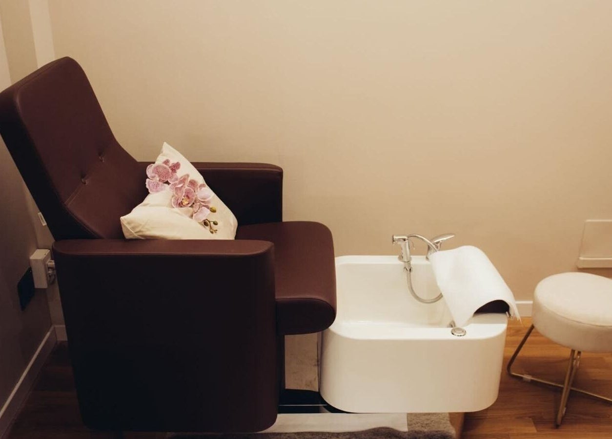 Poltrona pedicure accogliente da Beauty Charme a Botticino, Lombardia, IT.