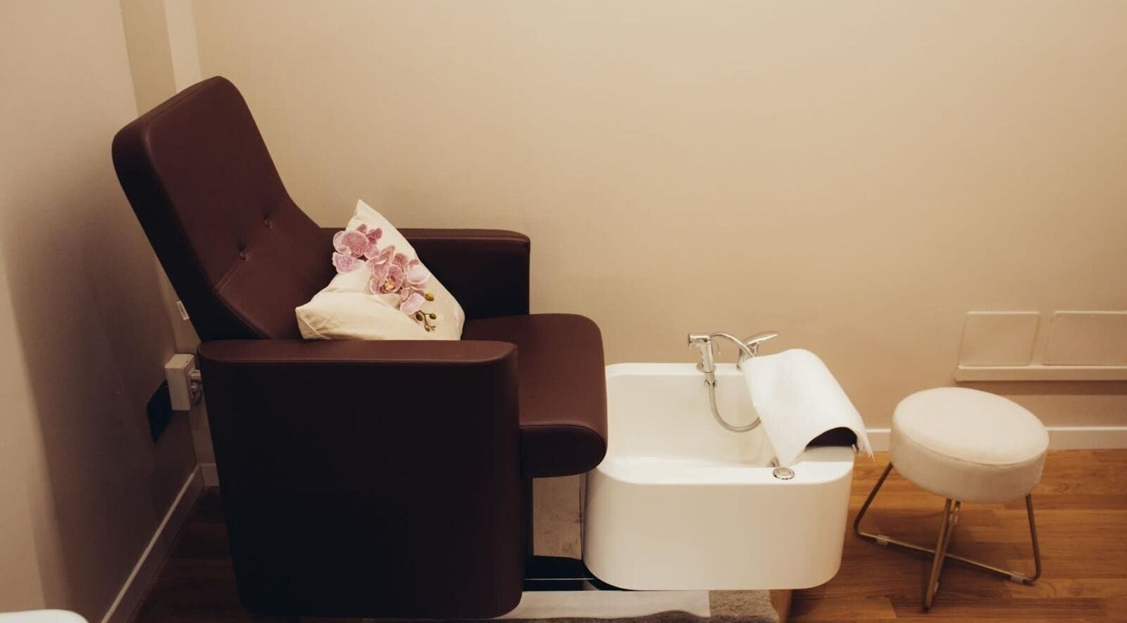 Poltrona pedicure accogliente da Beauty Charme a Botticino, Lombardia, IT.