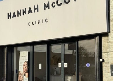 Hannah McCoy Clinic entrance, Isle of Man, with modern design reflecting welcoming atmosphere.