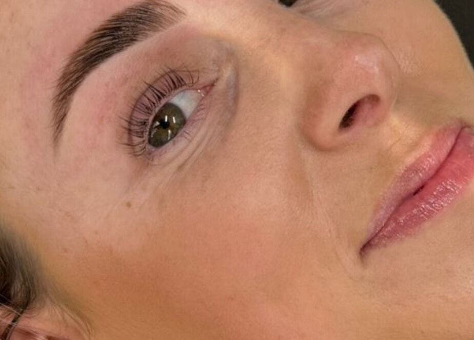 Close-up of glowing skin after treatment at By Your Girl Emma, Melbourne, Victoria, AU.