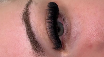 Close-up of elegant eyelash extensions at Electric Lashes UK, Bedford, England, GB.
