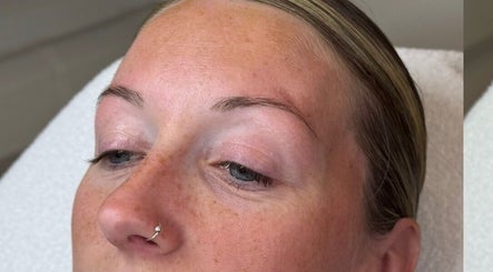 Close-up of a face showing radiant skin after treatment at Skin Aesthetics by Becki in Truro, England, GB.