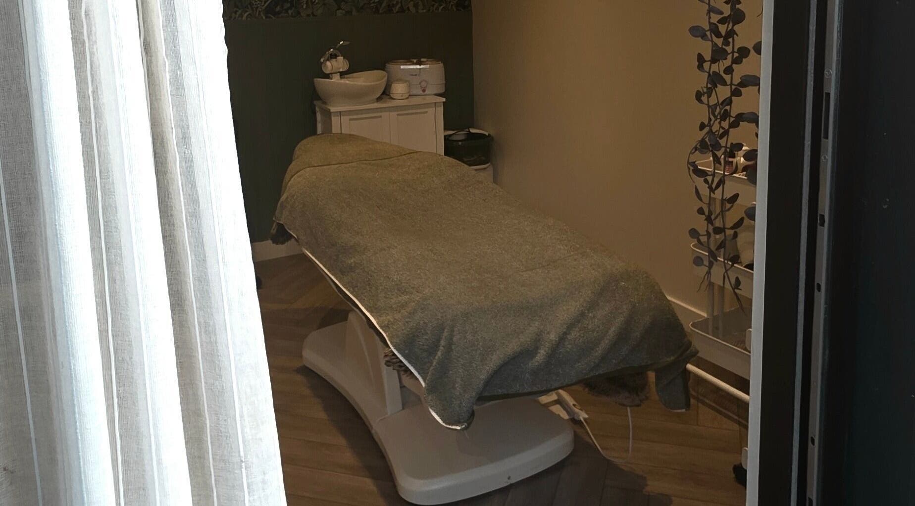 Cozy treatment room at Nicola's Nails and Beauty, Whitchurch, England, GB. Inviting space with tranquil ambiance.
