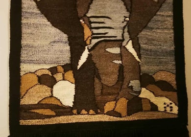 Elephant tapestry at Chang Thai Massage, Ipswich, Queensland, AU, enhancing serene spa ambiance.